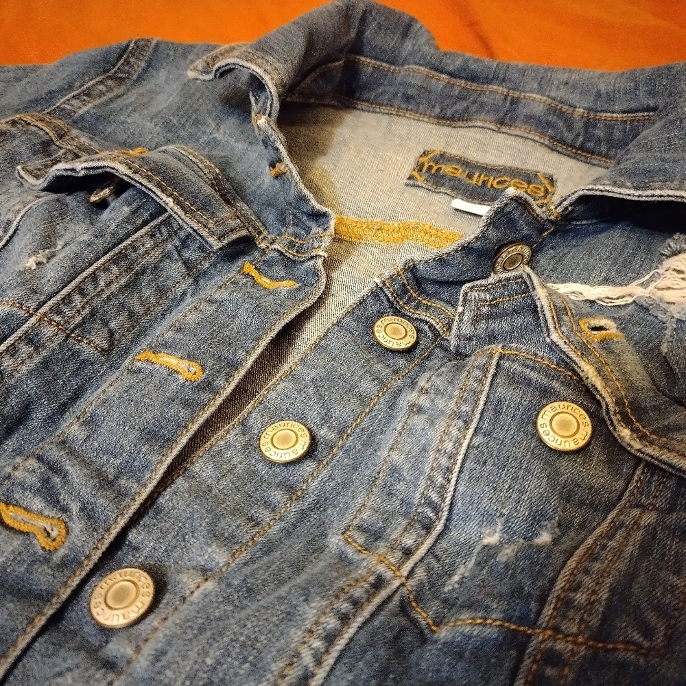 Maurices distressed jeans jacket